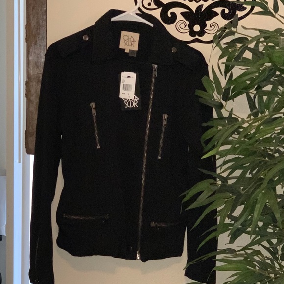 Chaser cotton fleece Moto jacket - Picture 1 of 5